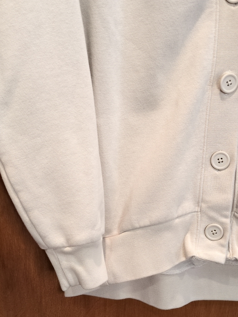 GAP Fleece Button-Up Cardigan In Light Tan Size XXS - Picture 3 of 7